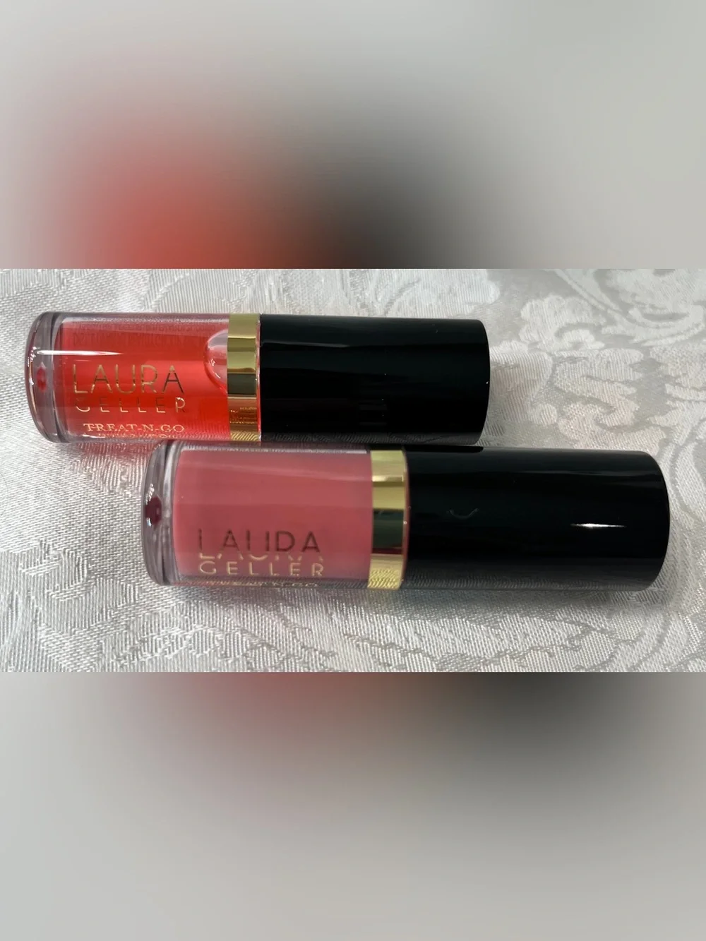 Laura Geller Treat-N-Go Tinted Lip Oil Duo - Pink and Coral